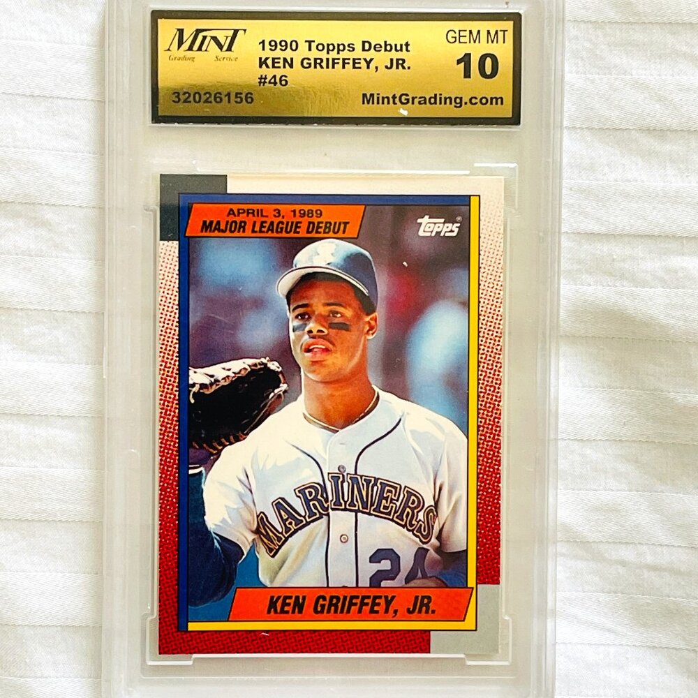 MINT *** 1990 TOPPS DEBUT - KEN GRIFFFEY JR *** RARE GOLD FOIL GEM MT 10